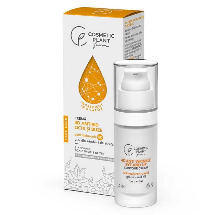 Crema antirid contur ochi si buze 4D Face Care, 30 ml, Cosmetic Plant