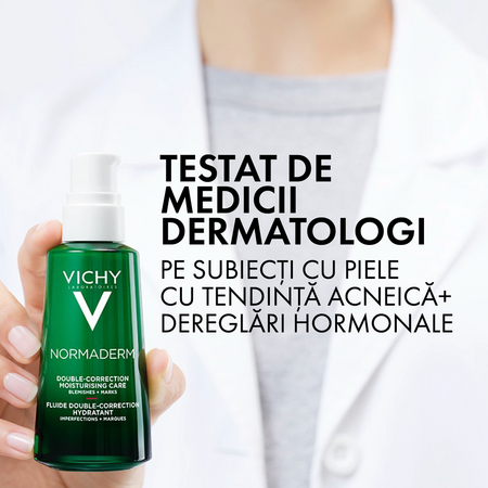 Crema hidratanta cu acid salicilic pentru ten gras cu tendinta acneica Normaderm, 50 ml, Vichy 599682