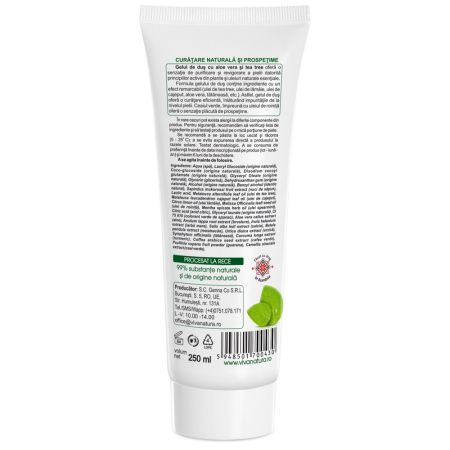 Gel de dus cu aloe vera si tea tree, 250 ml, Vivanatura 709977