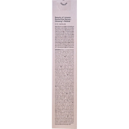 Ser pentru conturul ochilor, Revive Eye Ginseng + Retinal, 30 ml, Beauty of Joseon 751345