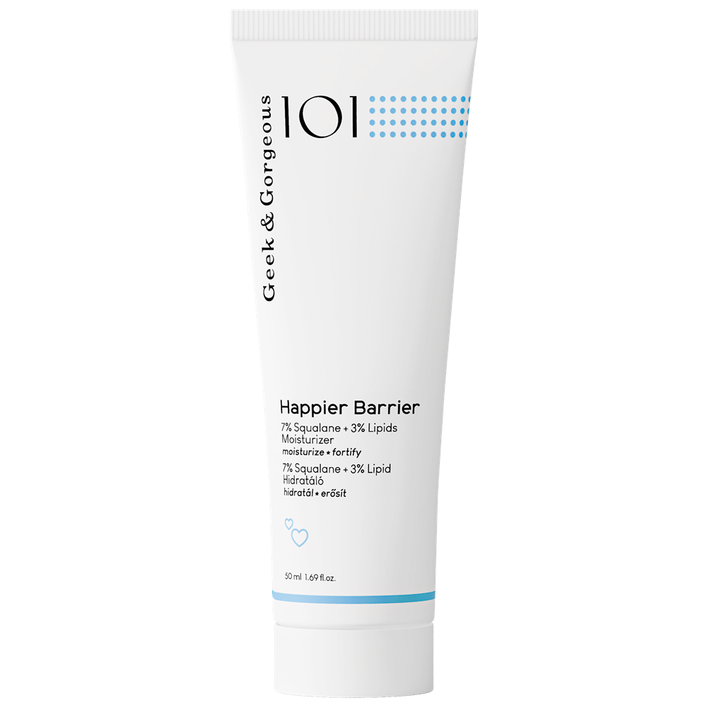 Crema hidratanta Happier Barrier 10% Squalan+ Lipide, 50 ml, Geek&Gorgeous