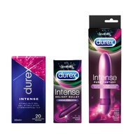 Pachet Vibrator Pure Fantasy + Bullet + Gel Intense Orgasmic, 10 ml, Durex