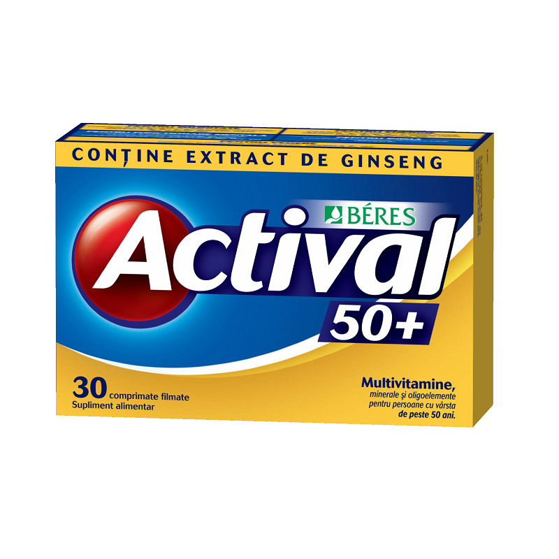 Actival 50, 30 comprimate, Beres Pharmaceuticals Co