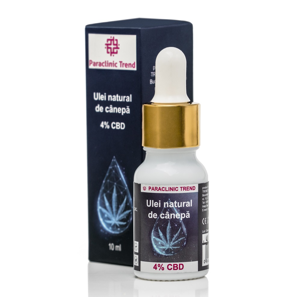 Ulei natural de canepa 4% CBD, 10 ml, Paraclinic Trend