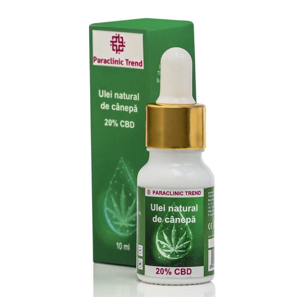 Ulei natural de canepa 20% CBD, 10 ml, Paraclinic Trend