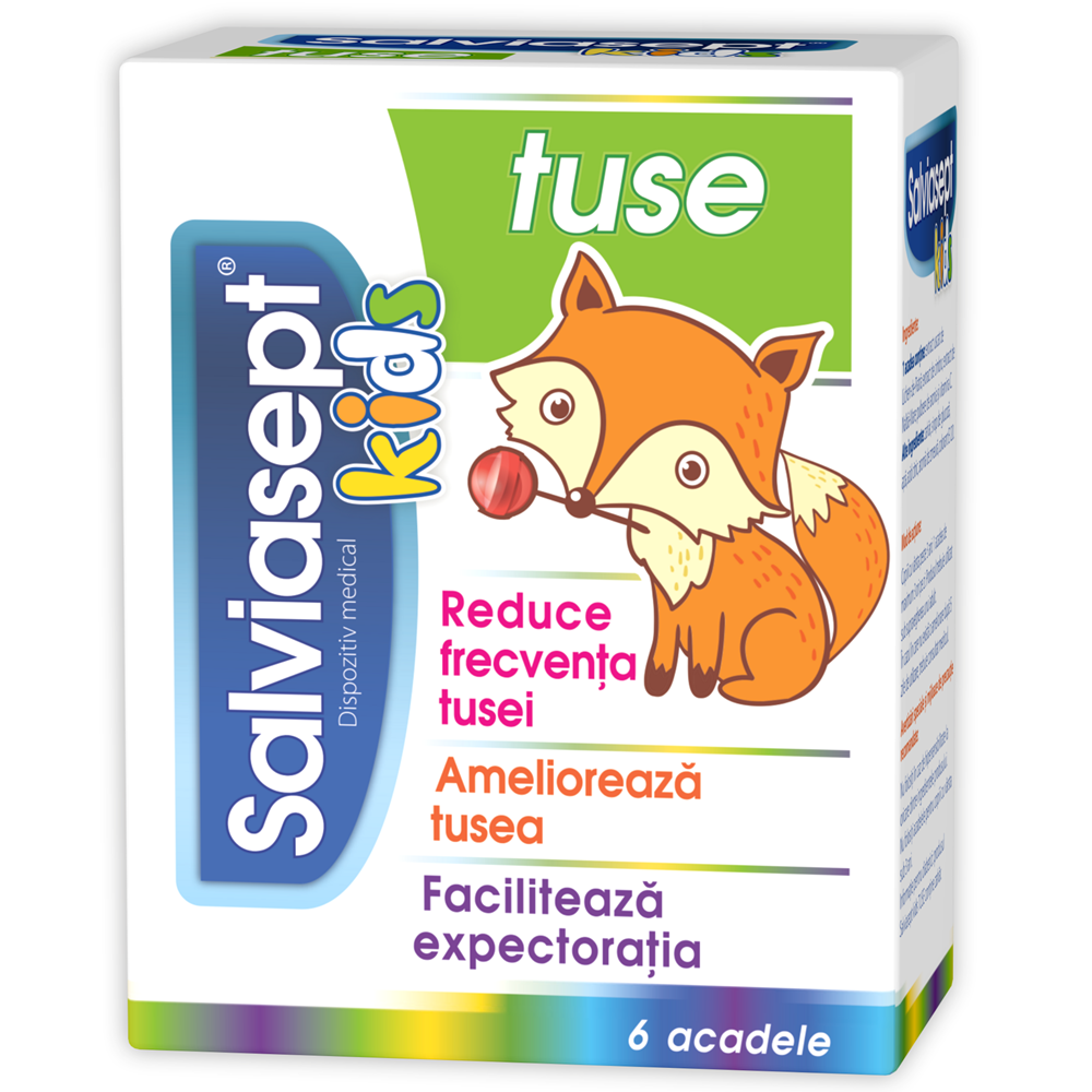 Salviasept Kids Tuse, 6 acadele, Zdrovit