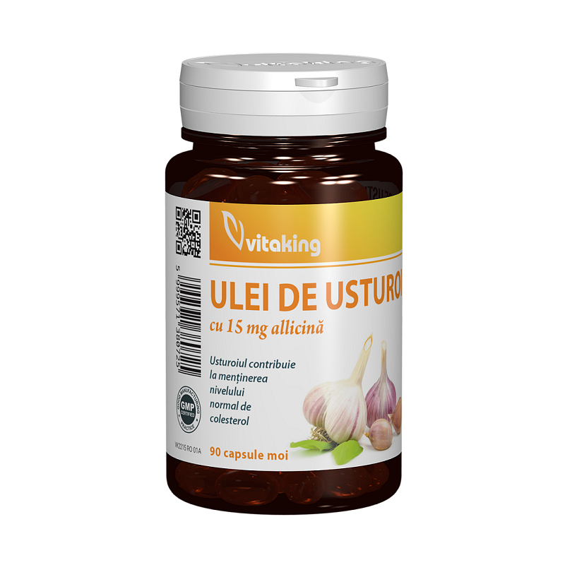 Ulei de usturoi, 30 mg, 90 capsule moi, VitaKing