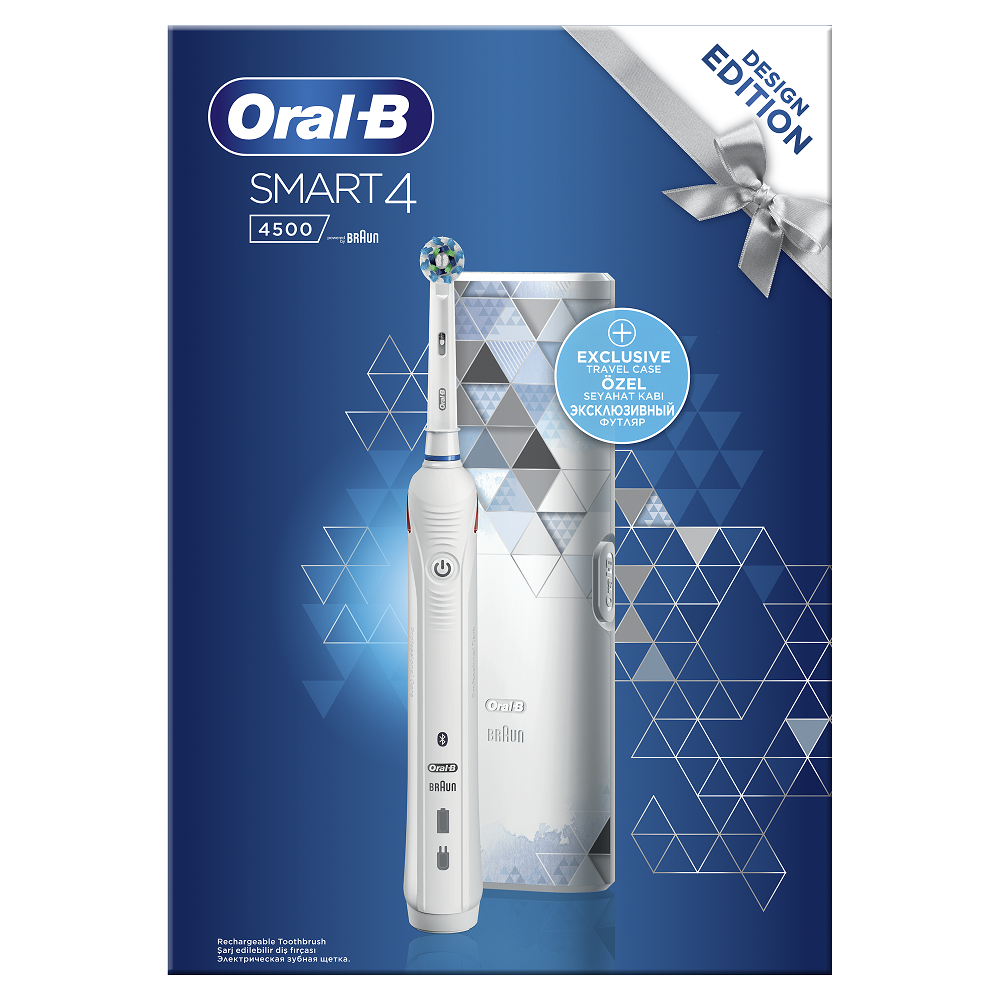 Periuta de dinti electrica Smart 4 4500, Design Edition Cross Action, 1 bucata, Oral-B