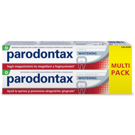 Pachet Pasta de dinti Whitening Parodontax, 75 ml + 75 ml, Gsk