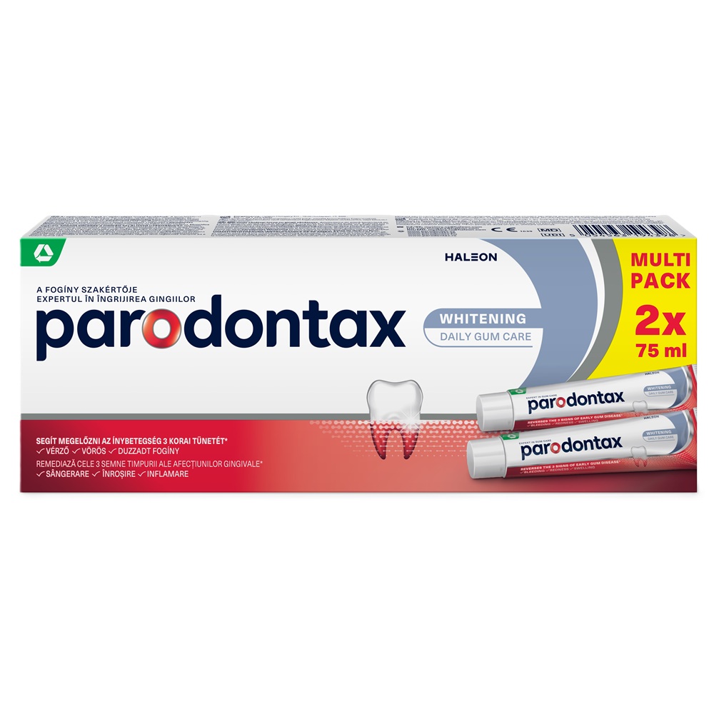 Pachet Pasta de dinti Whitening Parodontax, 75 ml + 75 ml, Haleon