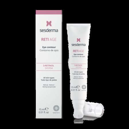 Crema pentru conturul ochilor cu retinol, cu aplicator ceramic, Retiage, 15 ml, Sesderma 713845