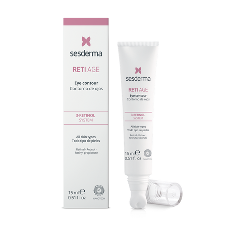 Crema pentru conturul ochilor cu retinol, cu aplicator ceramic, Retiage, 15 ml, Sesderma 713845