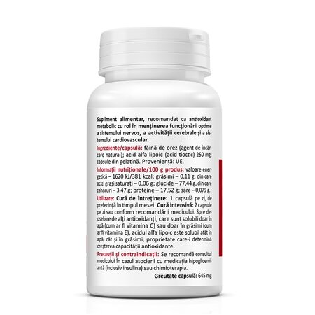 Alpha Lipoic Acid, 60 capsule, Zenyth 622998