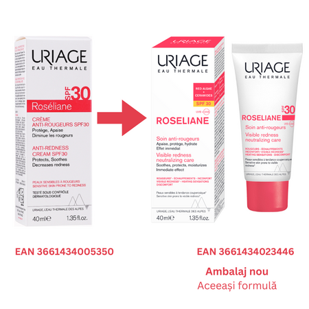 Crema anti-roseata cu SPF 30 Roseliane, 40 ml, Uriage 644802