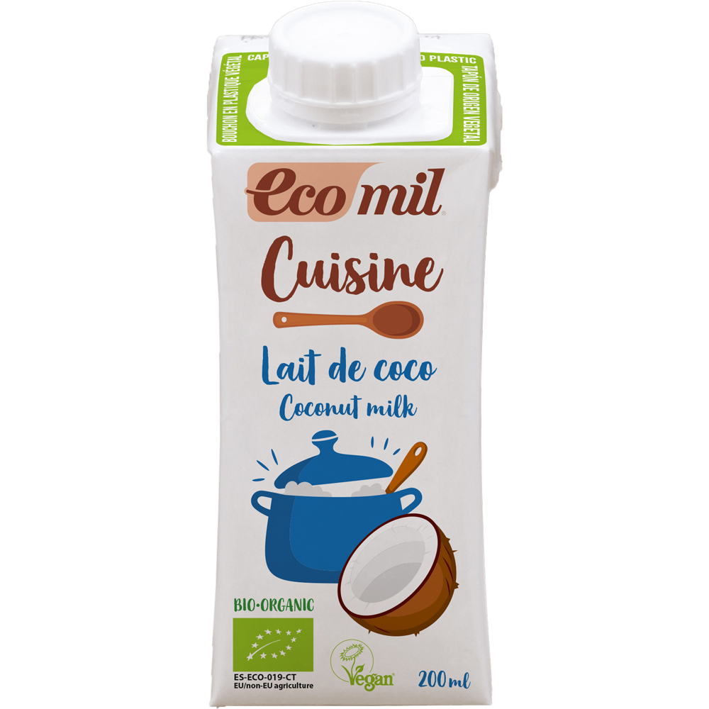 Crema vegetala de migdale pentru gatit, 200 ml, Ecomil