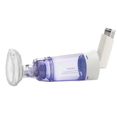 Masca pentru camera de inhalat LiteTouch Respironics Optichamber Diamond, Marimea S, 0-18 luni, 1083785, Philips