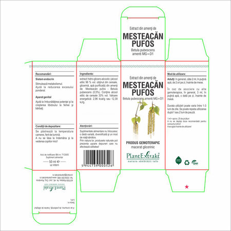 Extract din amenti de mesteacan pufos, 50 ml, Plant Extrakt 734469