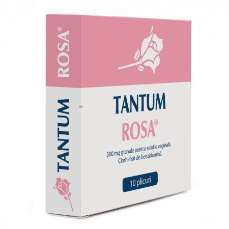 Tantum Rosa, 500 mg granule pentru soluție vaginală, 10 plicuri, Angelini 719791