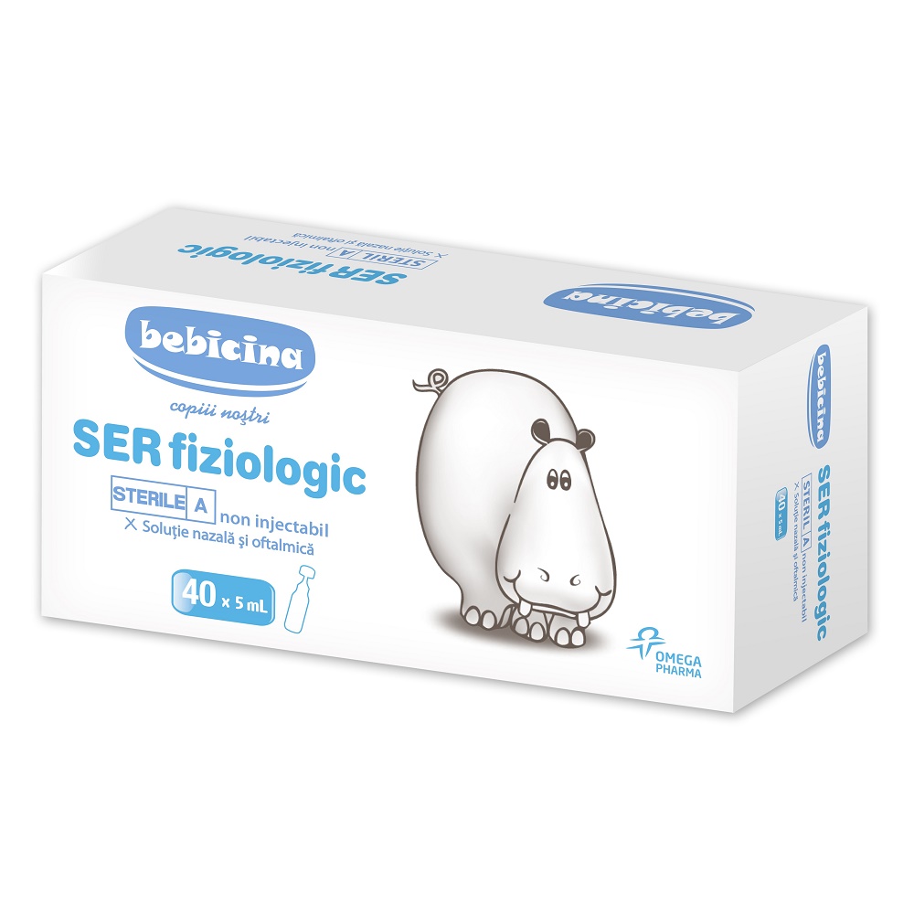 Ser fiziologic, 5 ml, 40 fiole, Bebicina