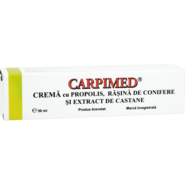 Crema cu apilarnil, propolis, rasina de conifere si extract de castane Carpimed, 50 ml, Elzin Plant