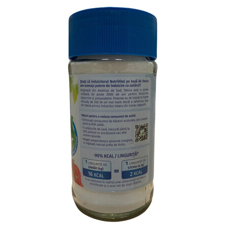 Indulcitor vegetal SteVia, 45 g, Nutrivital 603944