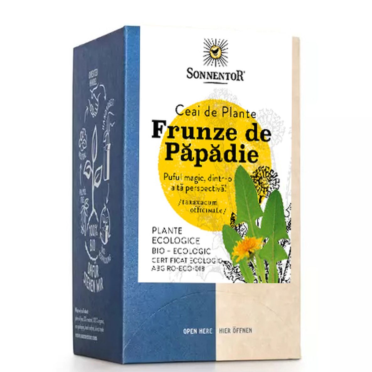 Ceai frunze de papadie bio, 18 plicuri, Sonnentor