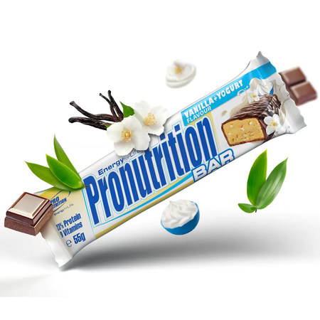 Baton proteic energizant cu aroma de vanilie si iaurt, 55 g, Pro Nutrition 660537