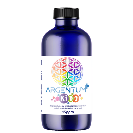 Argint nanocoloidal Argentum+ Kids 15PPM, 240 ml, Pure Life