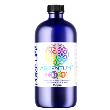 Argint nanocoloidal Argentum+ Kids 15PPM, 480 ml, Pure Life