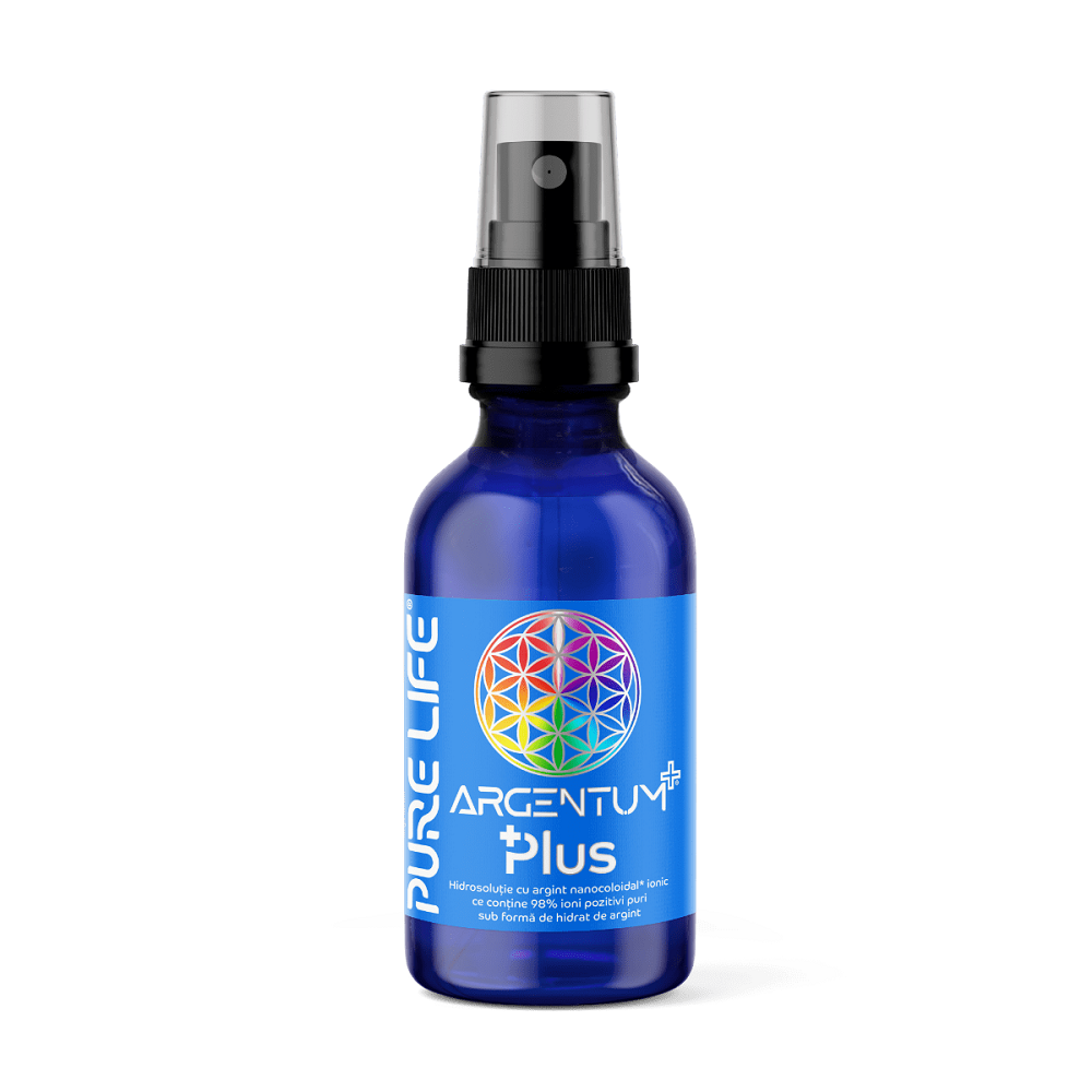 Argint nanocoloidal Argentum+ Plus 20PPM, 60 ml, Pure Life