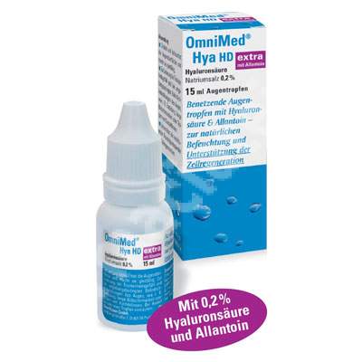 Picaturi oftalmice OmniMed Hya HD Extra, 15 ml, Omnivision