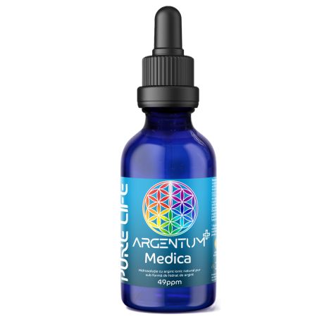 Argint nanocoloidal Argentum+ Medica 49PPM, 60 ml, Pure Life