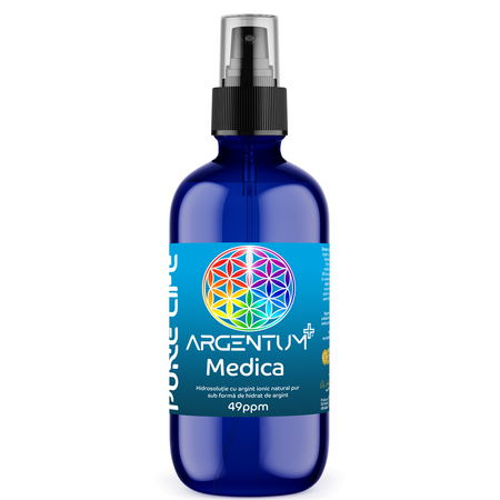 Argint nanocoloidal Argentum+ Medica 49PPM, 120 ml, Pure Life