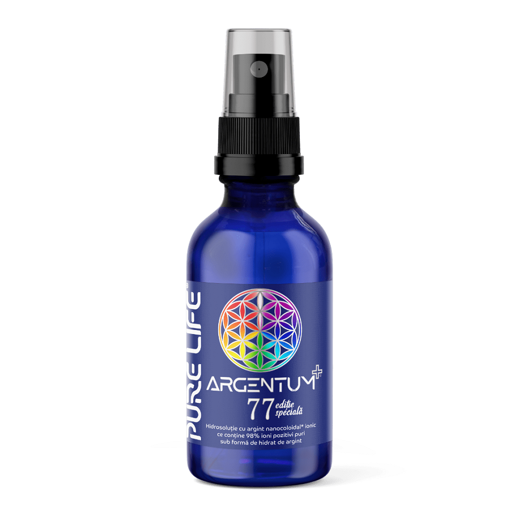 Argint nanocoloidal Argentum+ Editie Speciala, 60 ml, Pure Life