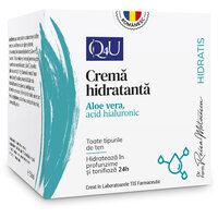 Crema hidratanta cu aloe vera si acid hialuronic Hidratis Q4U, 50 ml, Tis Farmaceutic