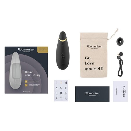 Vibrator negru Premium 2, 1 bucata, Womanizer 545076