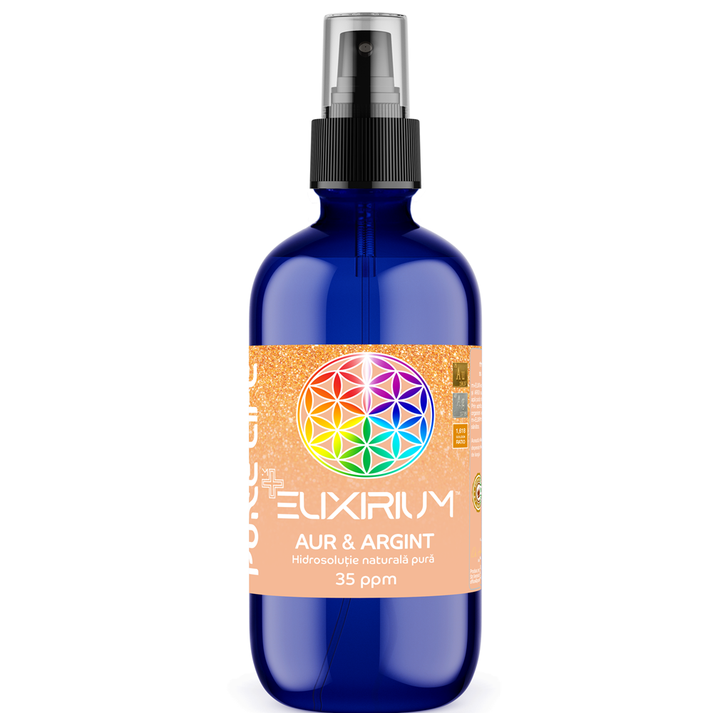 Hidrosolutie cu aur si argint Minerals+ Mix Elixirium, 120 ml, Pure Life