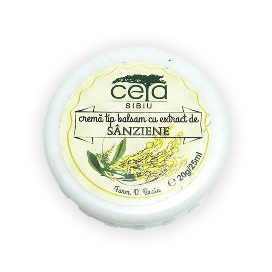 Crema tip balsam cu extract de sanziene, 20 g, Ceta Sibiu