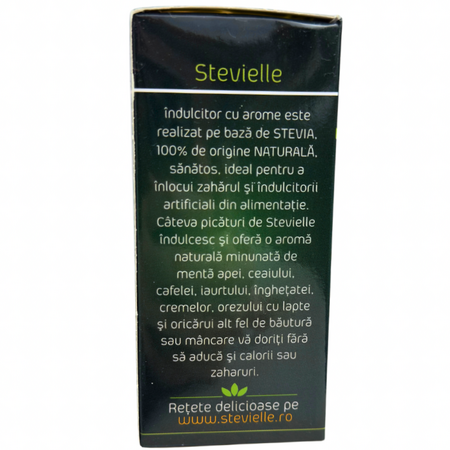 Indulcitor lichid cu stevia si aroma de menta Stevielle, 50 ml, Hermes Natural 725773