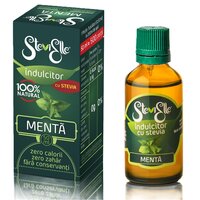 Indulcitor lichid cu stevia si aroma de menta Stevielle, 50 ml, Hermes Natural
