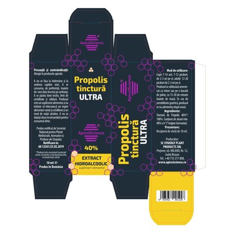 Tinctura de Propolis 40%, 10 ml, ApicolScience 704876