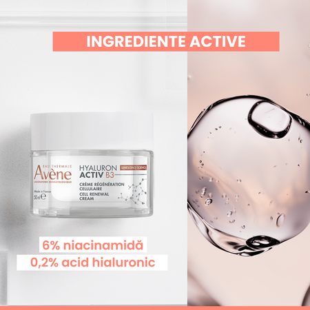 Crema pentru regenerare celulara Hyaluron Activ B3, 50 ml, Avene 705185