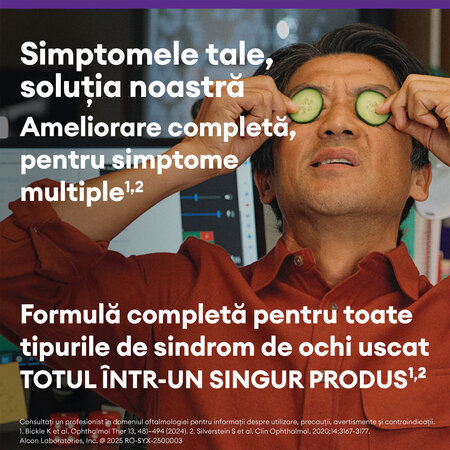 Picaturi oftalmice lubrifiante fara conservanti Systane Complete, 10 ml, Alcon 756054