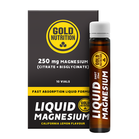 Magneziu lichid, 250 mg, 10 fiole, GoldNutrition 650101