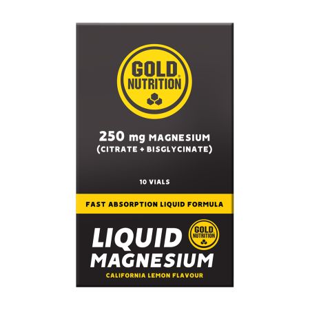 Magneziu lichid, 250 mg, 10 fiole, GoldNutrition