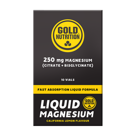 Magneziu lichid, 250 mg, 10 fiole, GoldNutrition