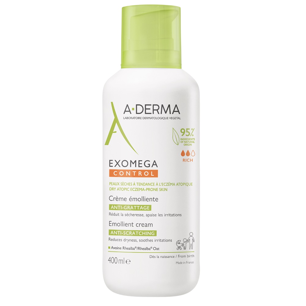 Crema emolienta Exomega Control, 400 ml, A-derma