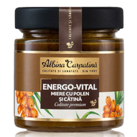 Miere cu polen si catina Energo Vital, 270 g, Albina Carpatina