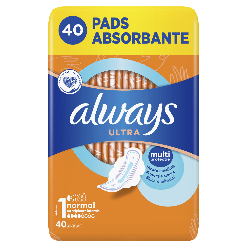 Absorbante Always Ultra Normal, 40 bucati, P&G