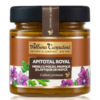Miere cu polen, propolis si laptisor de matca Apitotal Royal, 270 g, Albina Carpatina